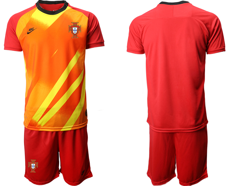Men 2021 European Cup Portugal red goalkeeper Soccer Jerseys